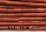 CTB990 15 inches 2*4mm tube red jasper beads