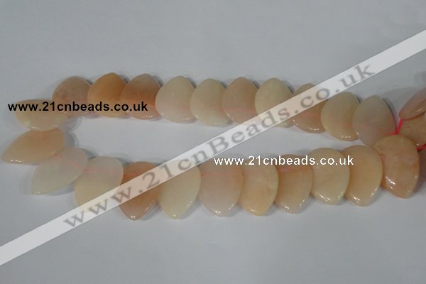 CTD02 Top drilled 22*30mm flat teardrop pink aventurine beads