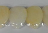 CTD03 Top drilled 22*30mm flat teardrop yellow aventurine beads