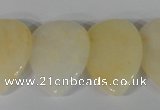 CTD03 Top drilled 22*30mm flat teardrop yellow aventurine beads