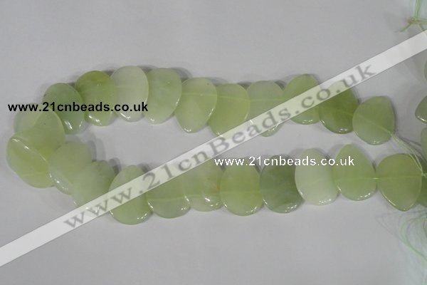 CTD05 Top drilled 22*30mm flat teardrop New jade beads