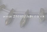 CTD1132 Top drilled 4*12mm - 6*20mm nuggets plated quartz beads