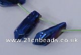 CTD1155 Top drilled 8*20mm - 10*30mm sticks plated quartz beads