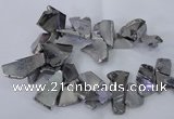 CTD1166 Top drilled 15*25mm - 30*40mm freeform plated agate beads