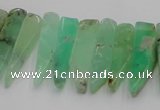 CTD1200 Top drilled 6*15mm - 7*40mm sticks Australia chrysoprase beads