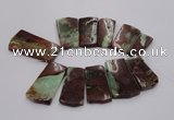 CTD1207 Top drilled 15*30mm - 25*50mm freeform Australia chrysoprase beads