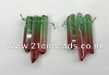 CTD1223 Top drilled 7*30mm - 9*45mm sticks plated quartz beads