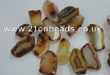 CTD1500 Top drilled 10*20mm - 15*30mm freeform agate slab beads