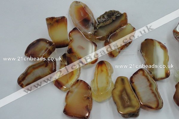 CTD1500 Top drilled 10*20mm - 15*30mm freeform agate slab beads