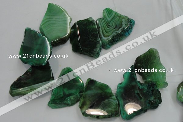 CTD1503 Top drilled 20*40mm - 25*50mm freeform agate slab beads