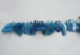 CTD1507 Top drilled 25*40mm - 35*55mm freeform agate slab beads