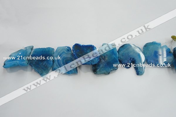 CTD1507 Top drilled 25*40mm - 35*55mm freeform agate slab beads