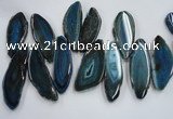 CTD1521 Top drilled 25*50mm - 30*60mm freeform agate slab beads
