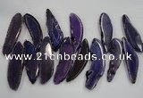 CTD1522 Top drilled 20*65mm - 25*80mm freeform agate slab beads