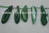 CTD1526 Top drilled 30*65mm - 35*80mm freeform agate slab beads