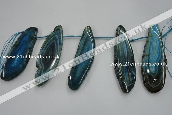 CTD1527 Top drilled 30*50mm - 35*75mm freeform agate slab beads