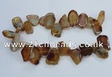 CTD1551 Top drilled 15*20mm - 25*30mm freeform agate slab beads