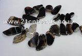 CTD1563 Top drilled 20*30mm - 30*50mm freeform agate slab beads