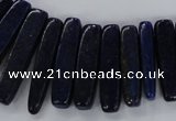 CTD1584 Top drilled 7*12mm - 8*45mm sticks lapis lazuli beads