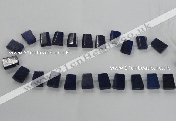 CTD1589 Top drilled 13*18mm trapezoid lapis lazuli gemstone beads