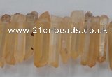 CTD1630 Top drilled 5*20mm - 8*30mm sticks red quartz beads