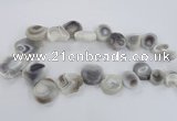 CTD1634 Top drilled 15*20mm - 25*35mm freeform agate beads