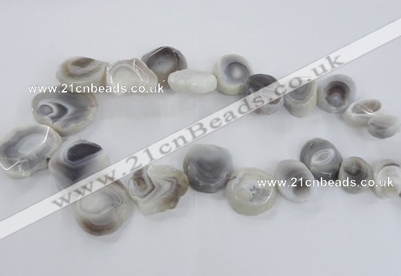 CTD1634 Top drilled 15*20mm - 25*35mm freeform agate beads