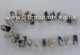 CTD1647 Top drilled 15*20mm - 20*35mm freeform druzy agate beads