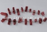 CTD1651 Top drilled 10*20mm - 15*40mm freeform druzy agate beads