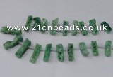 CTD1654 Top drilled 10*20mm - 15*40mm freeform druzy agate beads