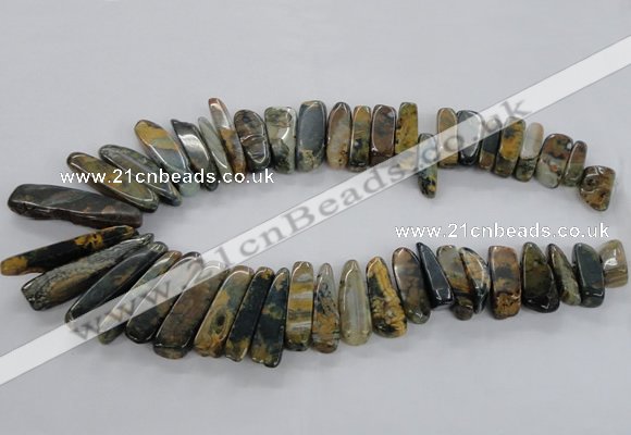 CTD1665 Top drilled 8*25mm - 15*50mm sticks agate gemstone beads