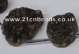 CTD1673 Top drilled 18*25mm - 25*35mm freeform druzy agate beads