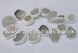 CTD1675 Top drilled 25*30mm - 35*45mm freeform agate gemstone beads