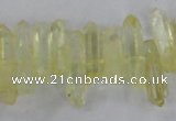 CTD1690 Top drilled 5*15mm - 7*35mm sticks dyed white crystal beads