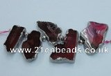 CTD1729 Top drilled 25*35mm - 30*45mm freeform agate slab beads