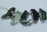 CTD1730 Top drilled 25*35mm - 30*45mm freeform agate slab beads