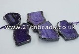 CTD1744 Top drilled 25*35mm - 35*55mm freeform agate slab beads