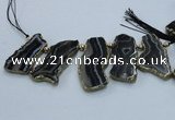 CTD1751 Top drilled 20*35mm - 30*50mm freeform agate slab beads