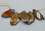 CTD1756 Top drilled 20*40mm - 35*55mm freeform agate slab beads