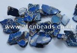 CTD1779 Top drilled 25*30mm - 40*50mm freeform sediment jasper beads