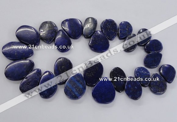 CTD1921 Top drilled 18*25mm - 25*40mm freeform lapis lazuli beads