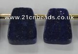 CTD1925 Top drilled 20*25mm - 22*28mm trapezoid lapis lazuli beads