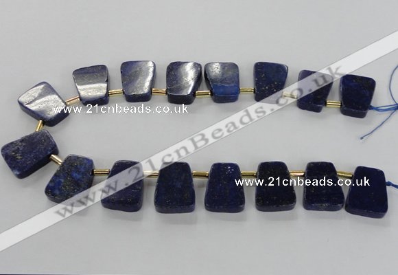 CTD1925 Top drilled 20*25mm - 22*28mm trapezoid lapis lazuli beads