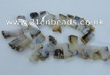 CTD1971 Top drilled 15*25mm - 20*40mm freeform montana agate beads