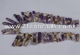 CTD1979 Top drilled 8*20mm - 10*55mm sticks dogtooth amethyst beads