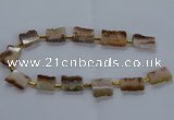 CTD1993 Top drilled 18*25mm - 20*25mm freeform druzy citrine beads