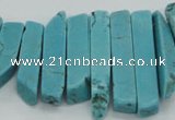 CTD2018 Top drilled 6*20mm - 8*45mm sticks turquoise beads