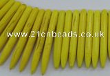 CTD2021 Top drilled 5*20mm - 5*45mm sticks turquoise beads