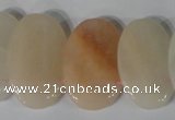 CTD21 Top drilled 20*30mm oval pink aventurine beads wholesale