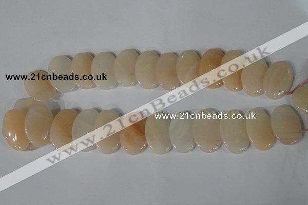 CTD21 Top drilled 20*30mm oval pink aventurine beads wholesale